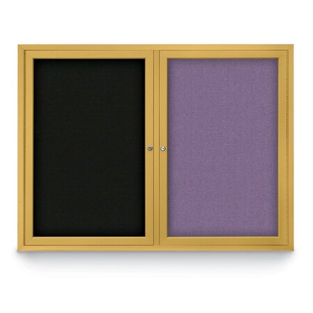 United Visual Products Corkboard, Med Grey/Satin, 72" X 36" UV407-SATIN-MEDGRY
